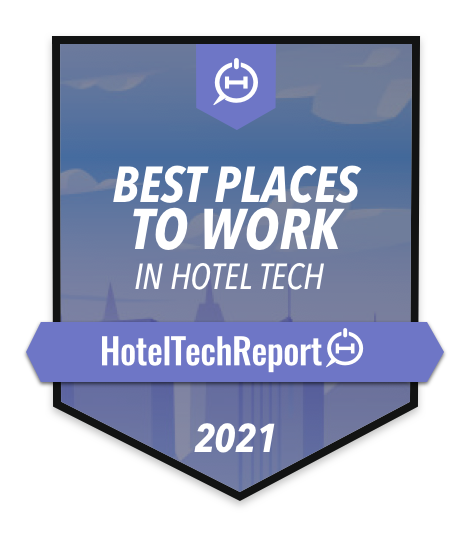 Trophy Best Places to work in Hotel Tech Report 2021