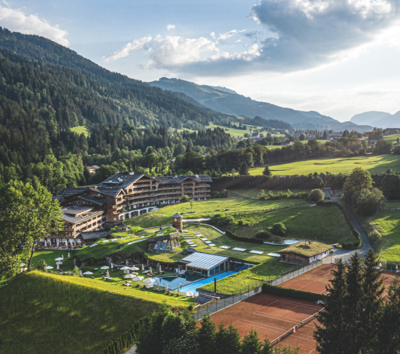 Hotel Stanglwirt from bird's eye view